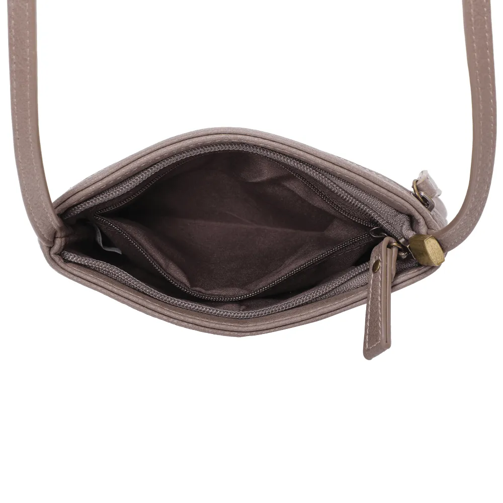 The Original Vegan Leather Crossbody Pouch | Taupe