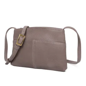 The Original Vegan Leather Crossbody Pouch | Taupe