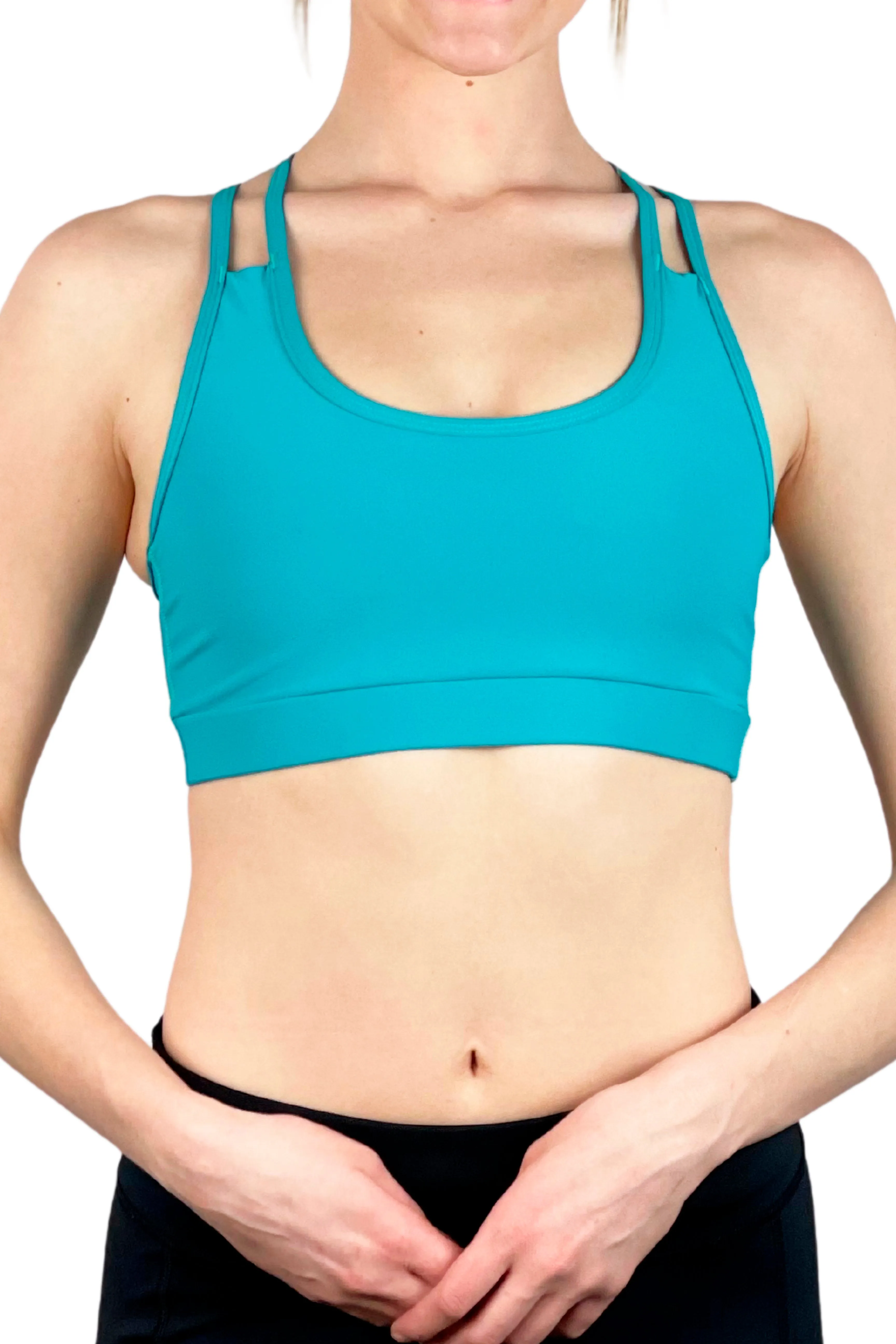 The Visceral YBack Strappy Bra/Caribbean Blue