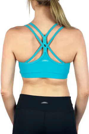 The Visceral YBack Strappy Bra/Caribbean Blue