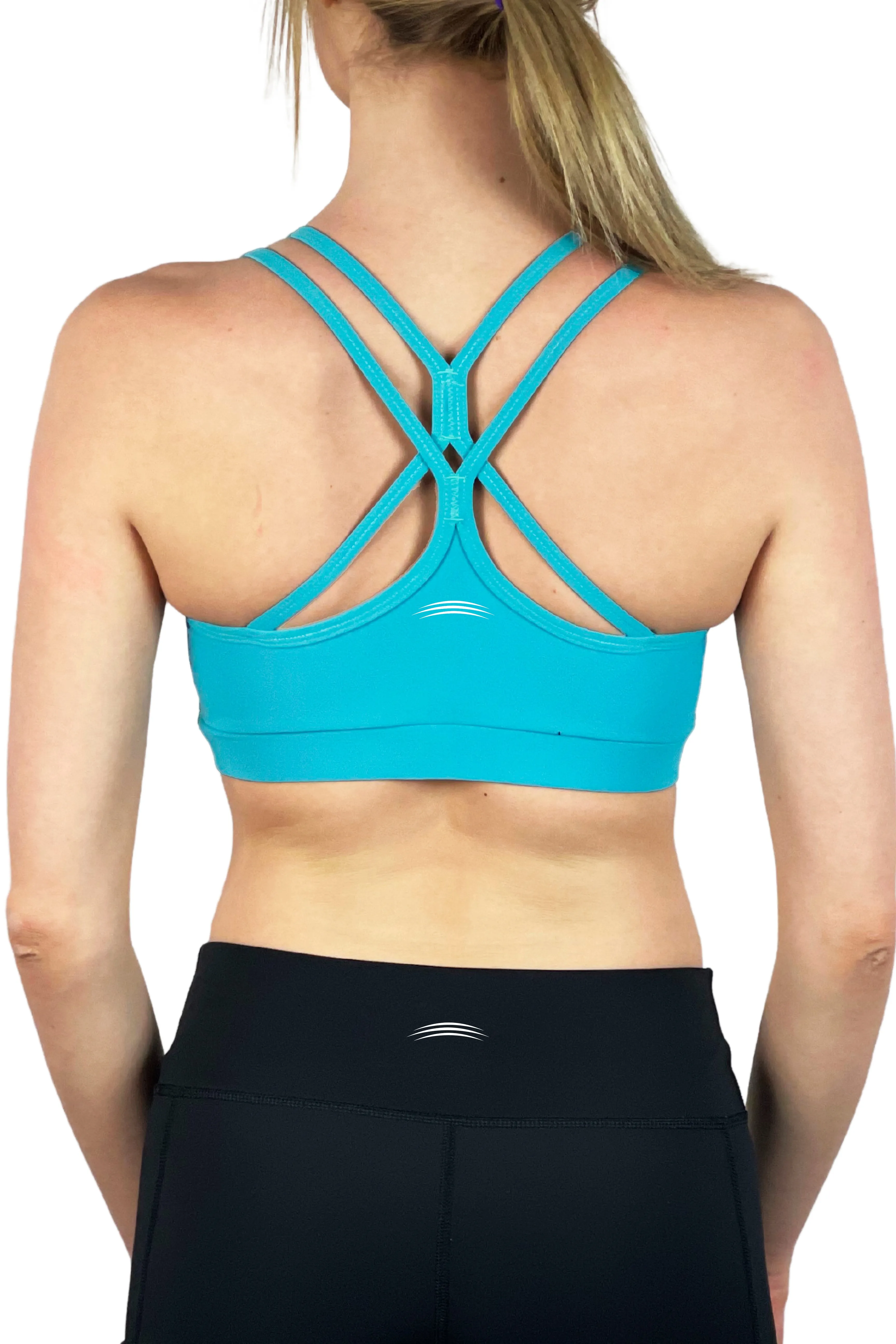 The Visceral YBack Strappy Bra/Caribbean Blue