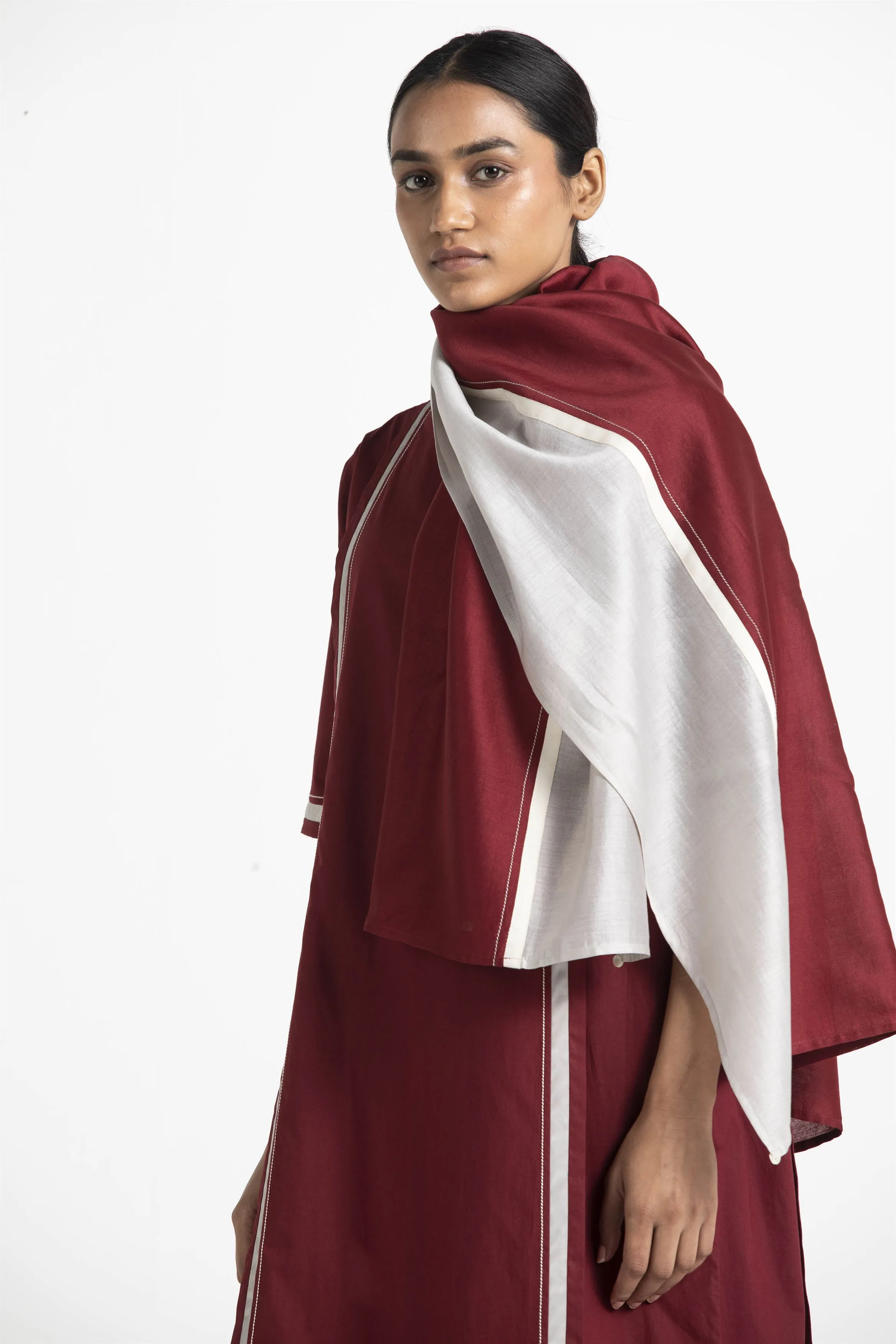 THREE   -   Scarf Crimson Red