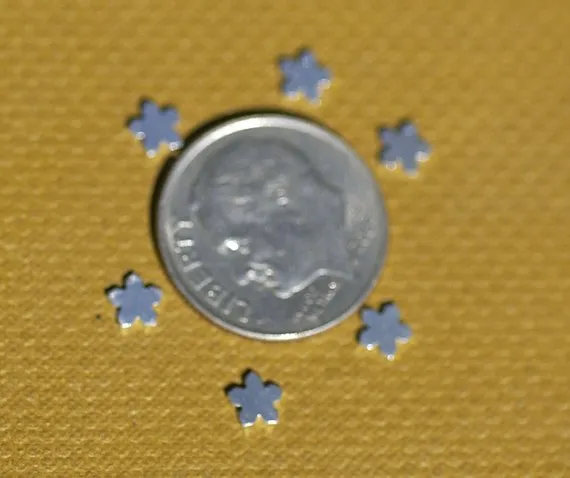 Tiny metal Flower, Pointy flower blanks