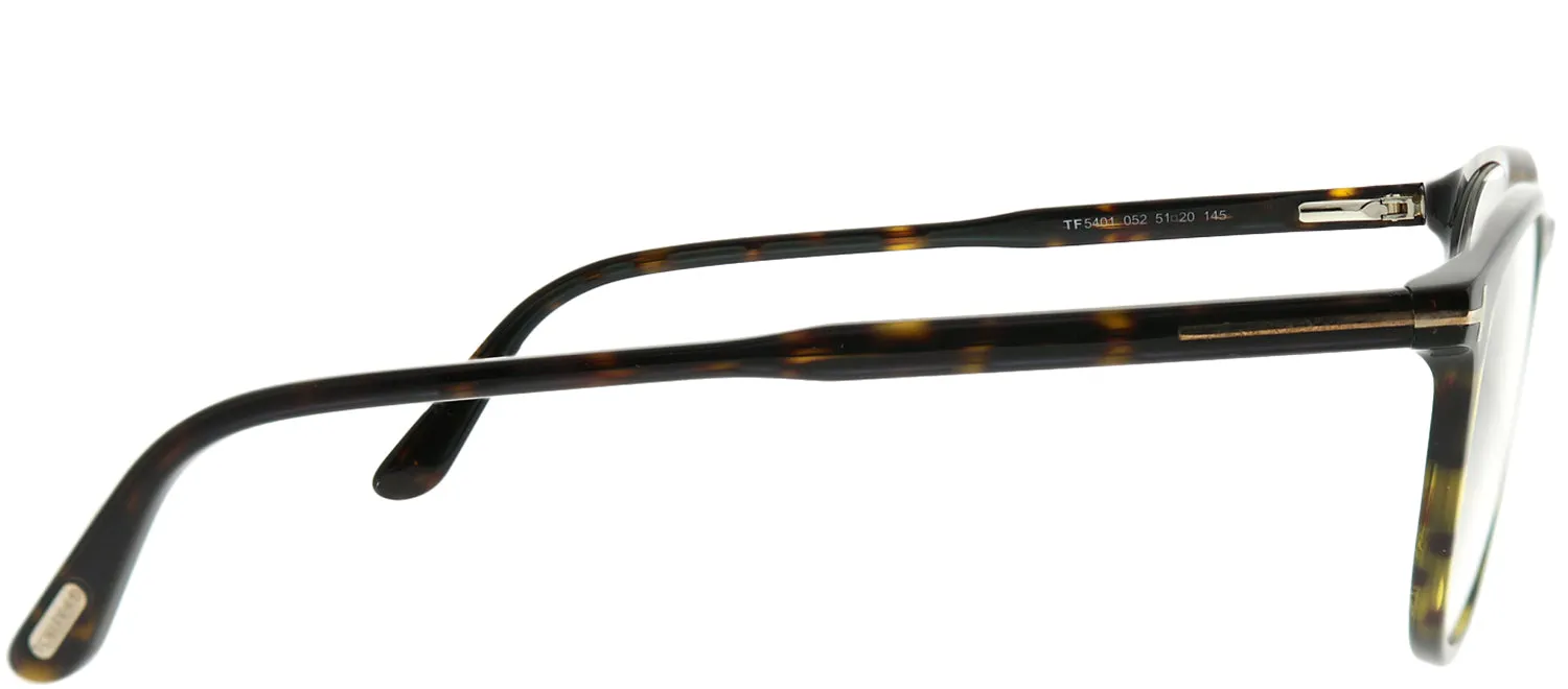 Tom Ford FT 5401 052 Round Plastic Tortoise/ Havana Eyeglasses with Demo Lens