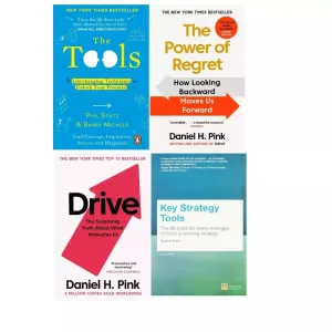 Tools Phil Stutz, Power of Regret, Drive Daniel H. Pink, Key Strategy 4 Books Set
