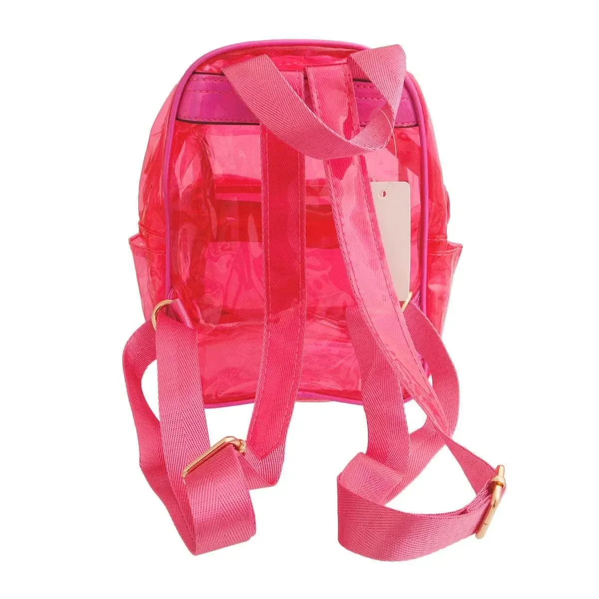 Transparent Small Backpack Pink