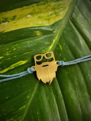 Trendy MDF Wooden Beardo With Multicolored Thread Rakhi For Raksha Bandhan