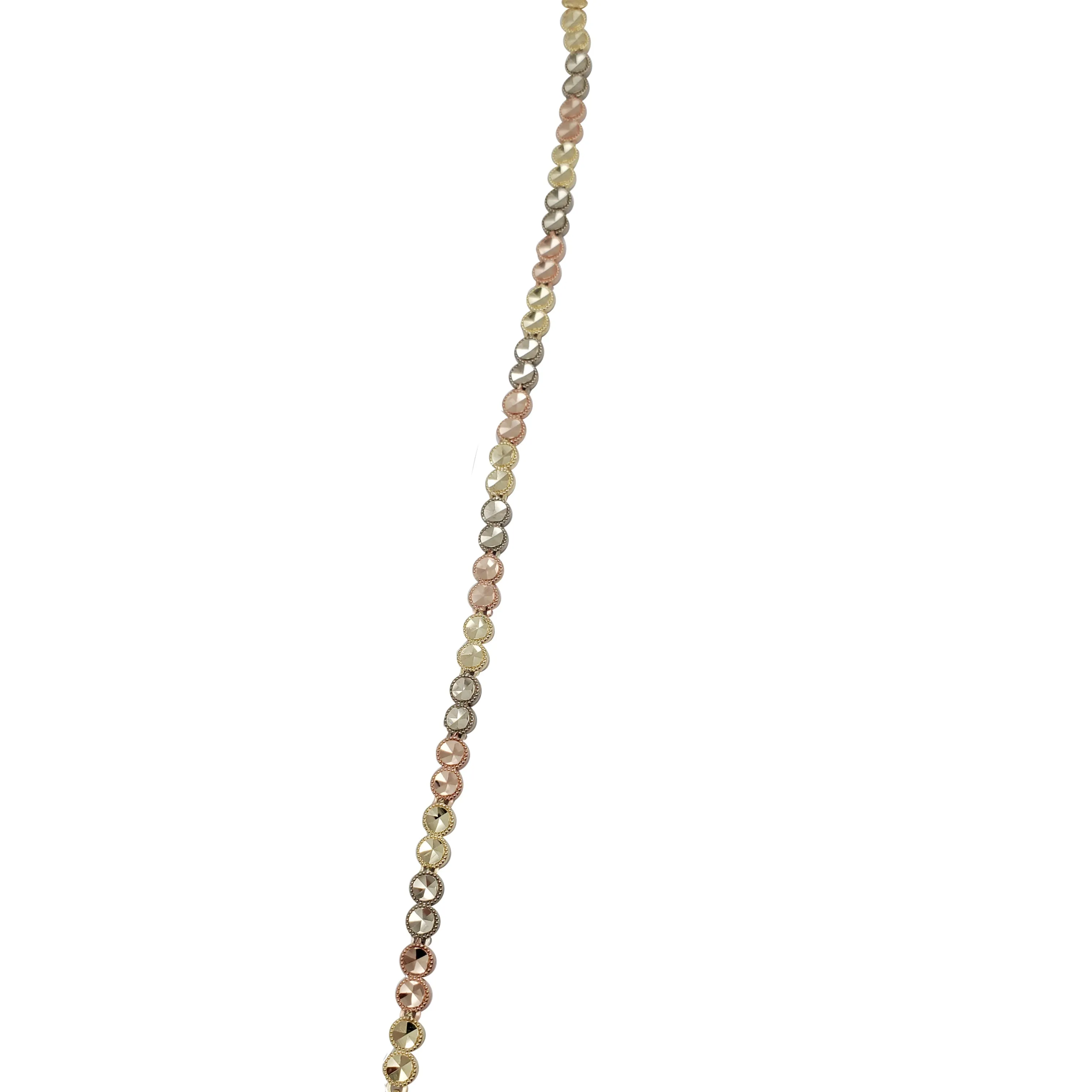 Tricolor Faceted-cuts Fancy Lady Bracelet (14K)