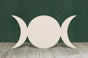 Triple moon wooden craft cut out - plywood
