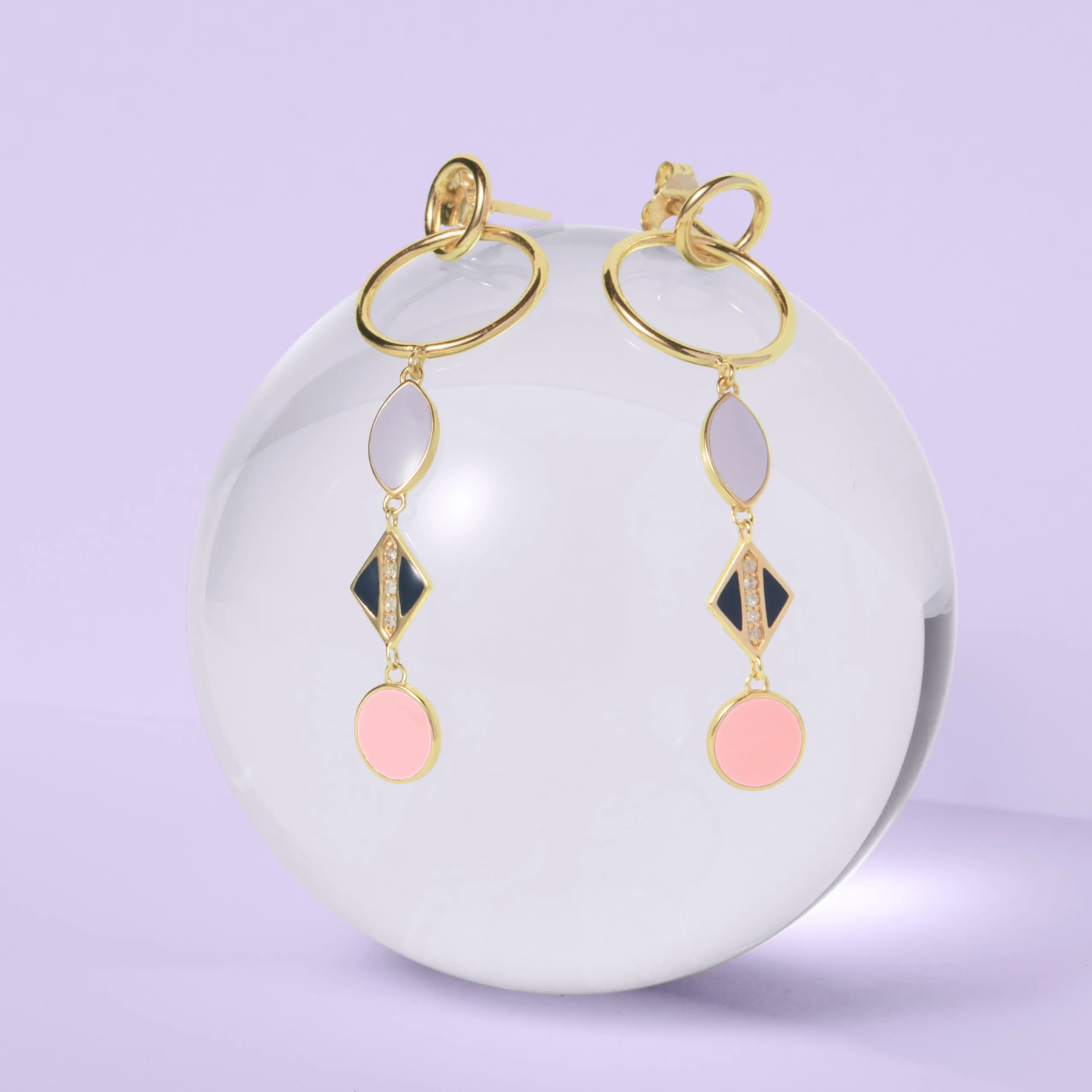 Triple Threat Diamond Dangle Earrings
