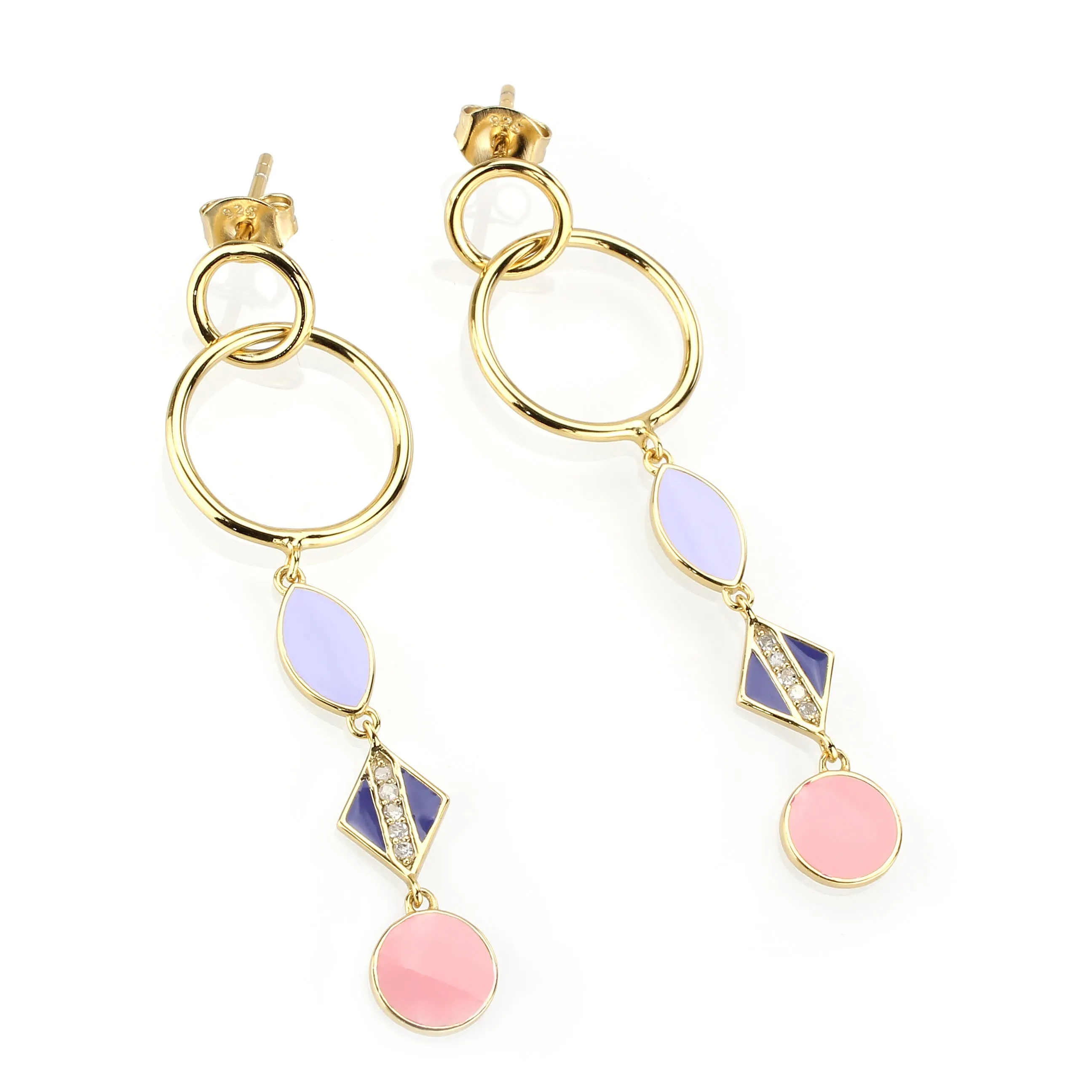 Triple Threat Diamond Dangle Earrings