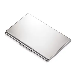 Troika Business Card Case with Personalisable Blank Cover - Silver