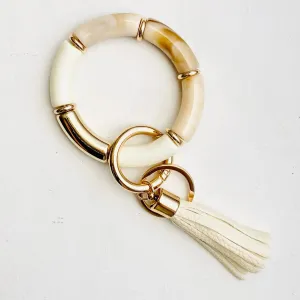 Tube Bracelet Bangle Keychain - NATURAL