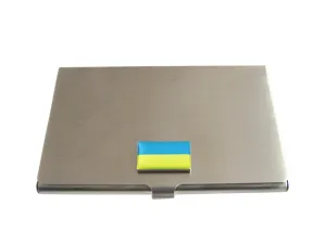 Ukraine Flag Pendant Business Card Holder