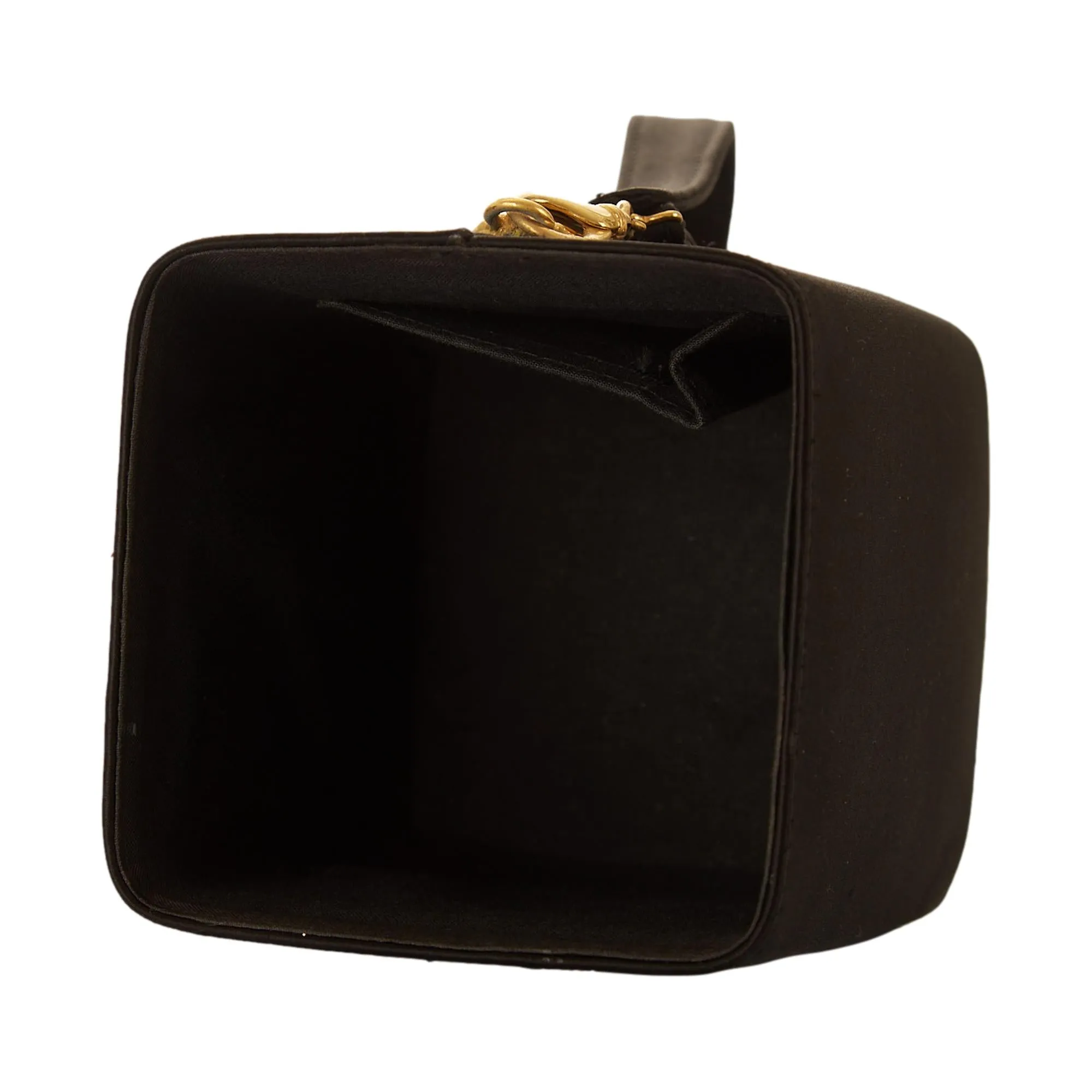 Versace Black Satin Box Wristlet