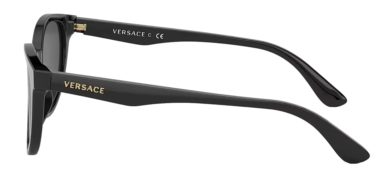 Versace Kids VK 4427U GB1/87 Round Plastic Black Sunglasses with Grey Lens