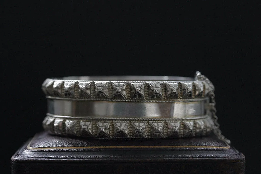 Victorian Sterling Studded Bangle