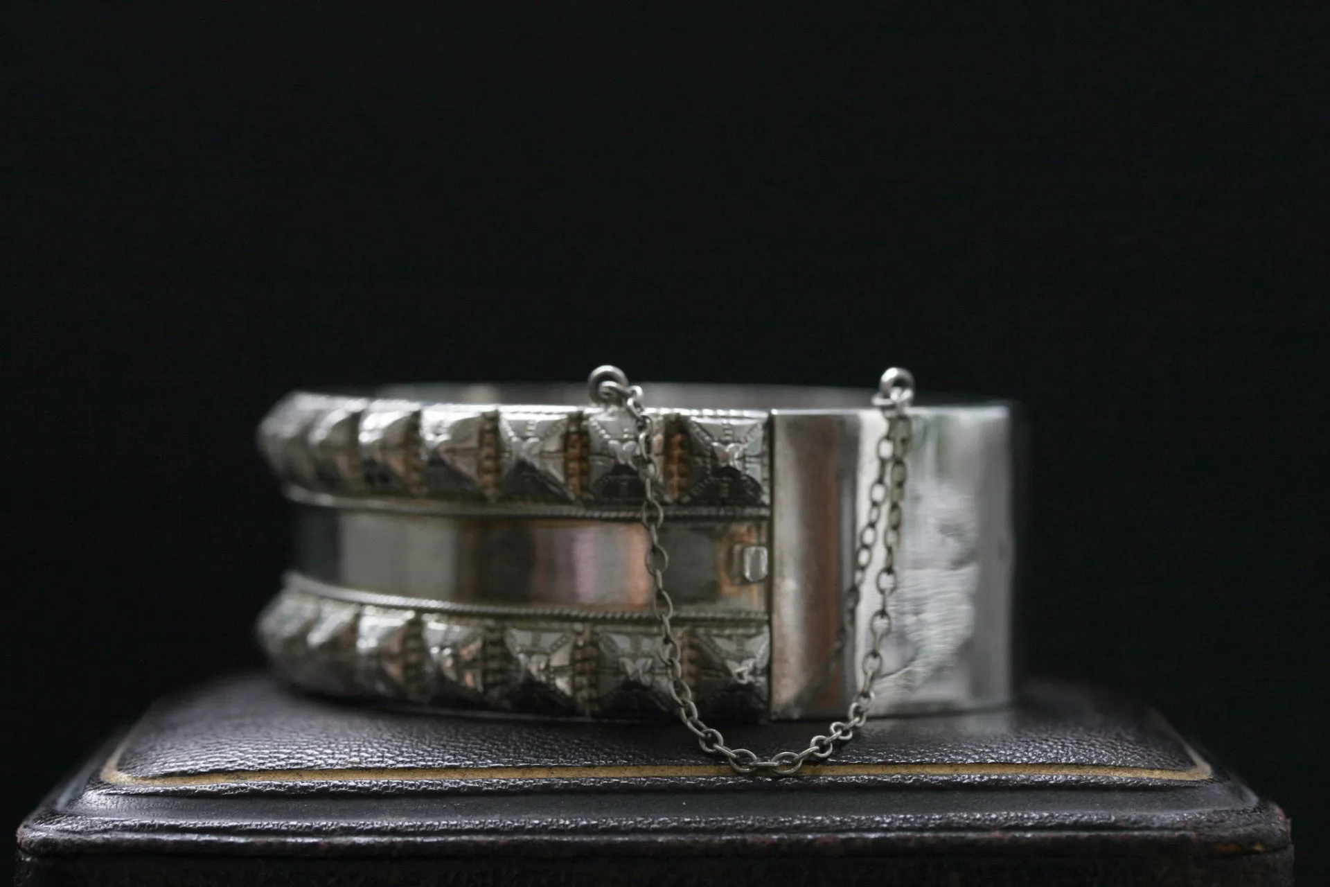 Victorian Sterling Studded Bangle