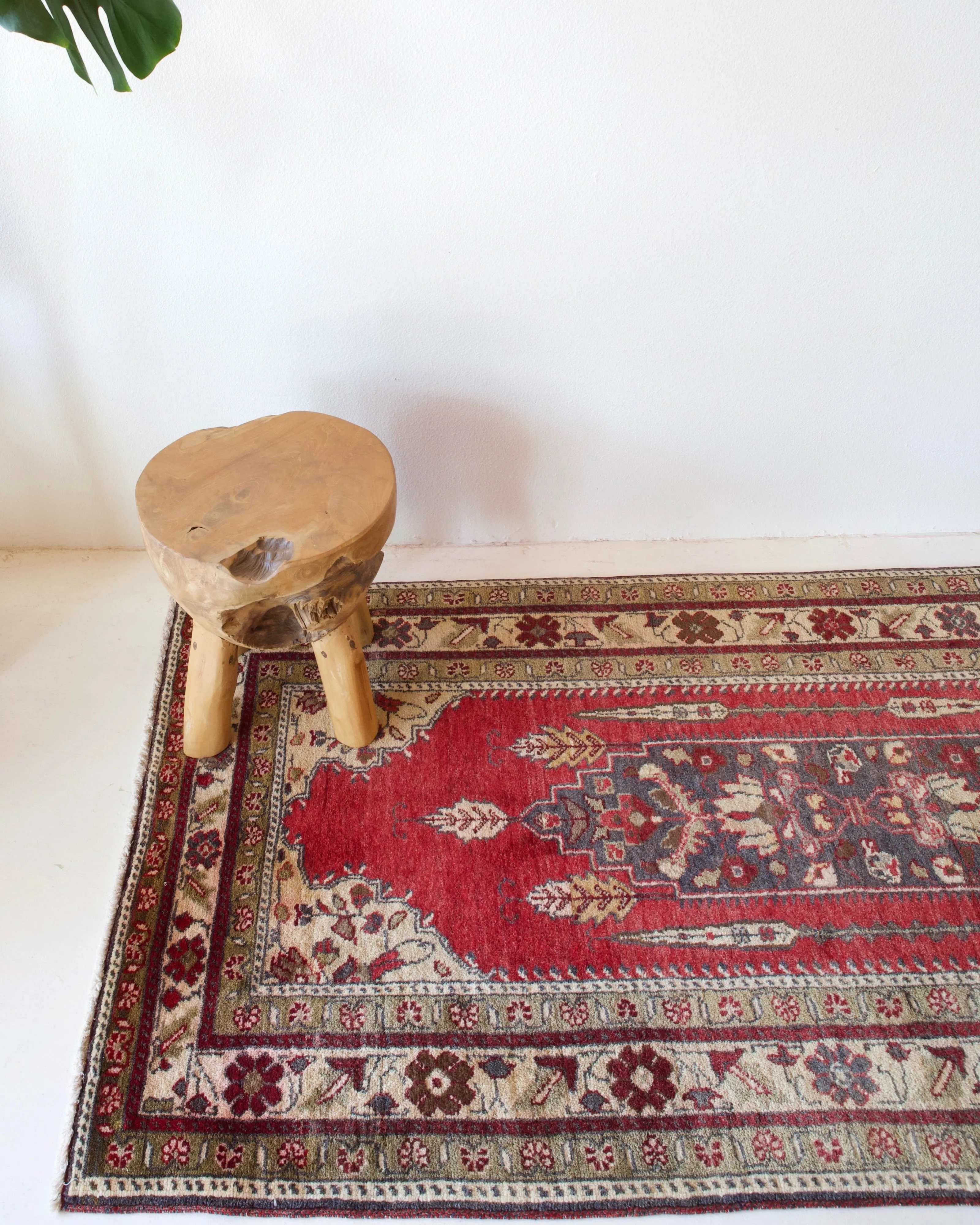 Vintage Anatolian Runner Rug 3'4"x7"