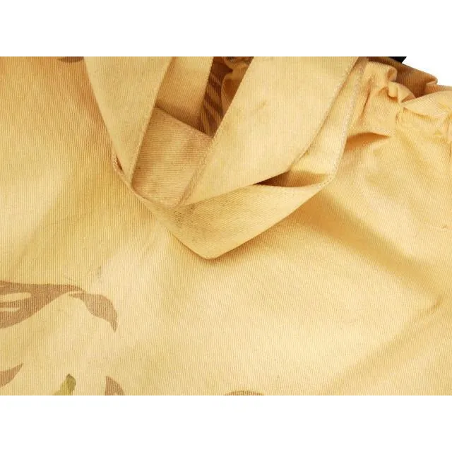 Vintage Cloth Hand Bag Sewing Bag 1940s Huge Cabbage Roses