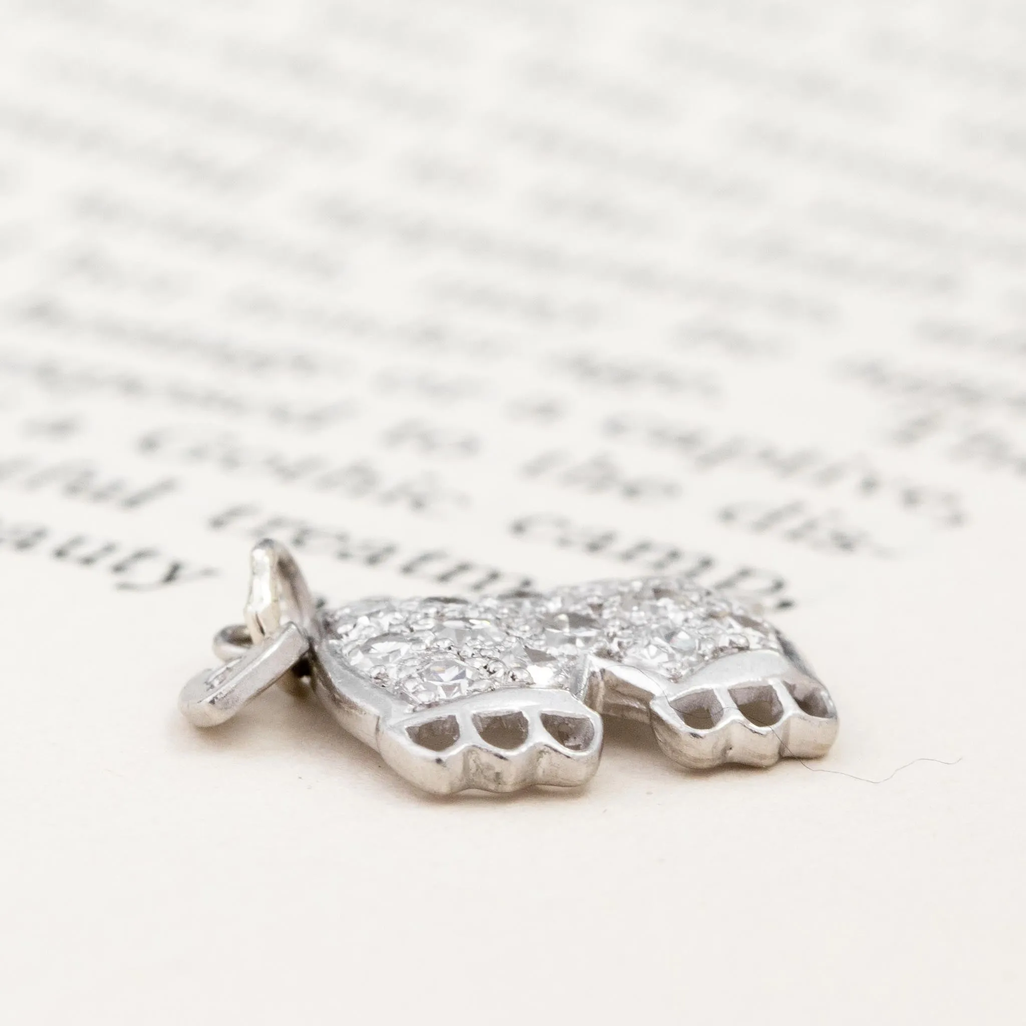 Vintage Diamond Bloomers Pendant/Charm