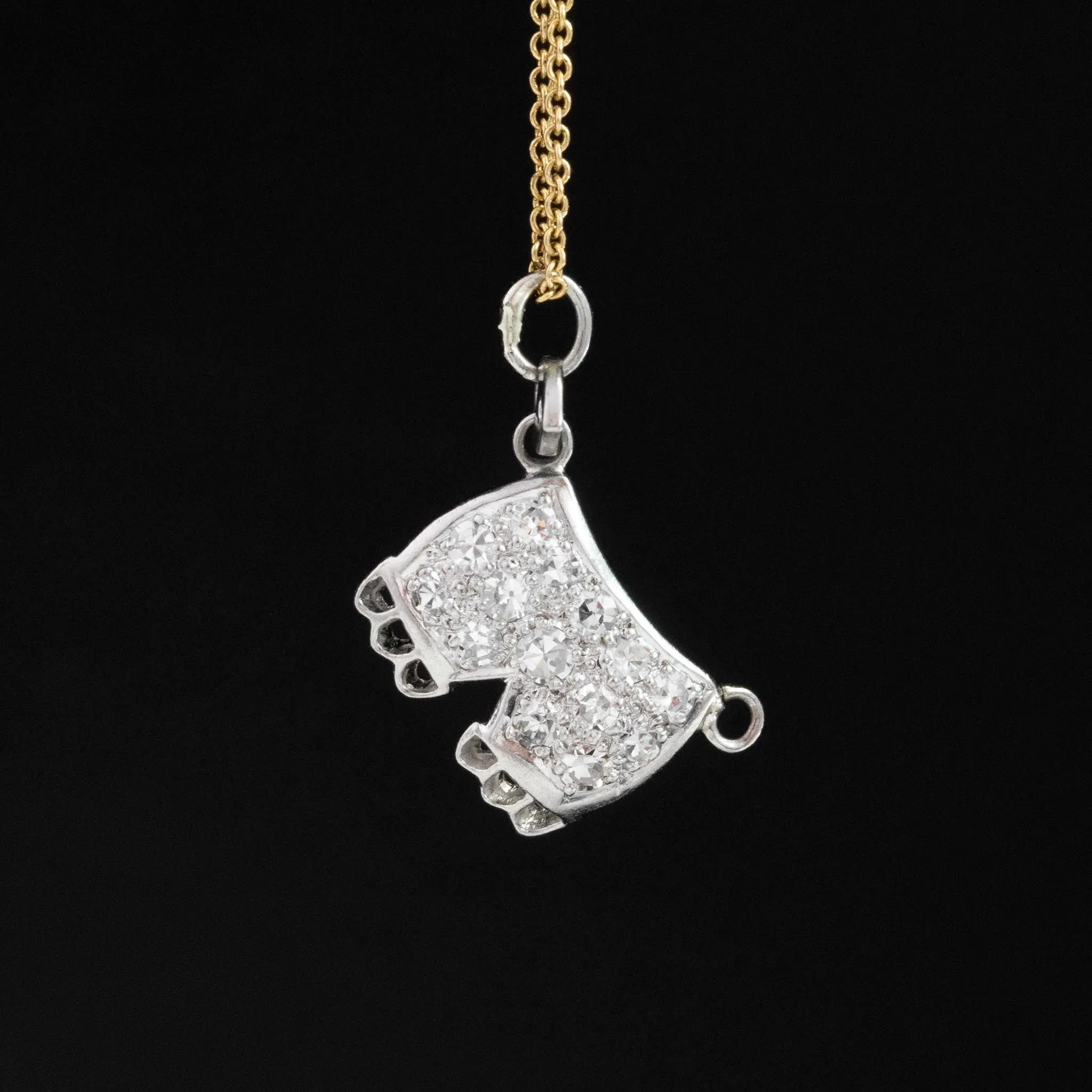 Vintage Diamond Bloomers Pendant/Charm