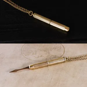 Vintage Gold Toothpick Pendant