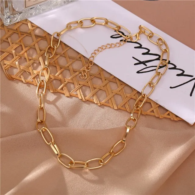 Vintage Multi-layer Coin Chain Choker Fashion Portrait Chunky Chain Necklaces Jewelry