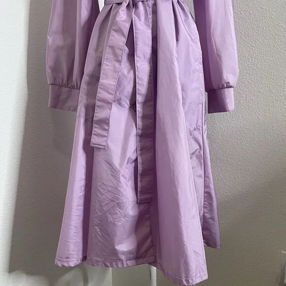 Vintage Totes Very Feminine Puff Sleeve Trench Style Raincoat in Lavener