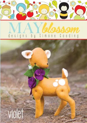 Violet Felt Deer Sewing Pattern by May Blossoms