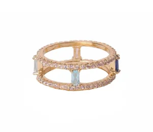 Vita Shiny Gold Double Band Ring
