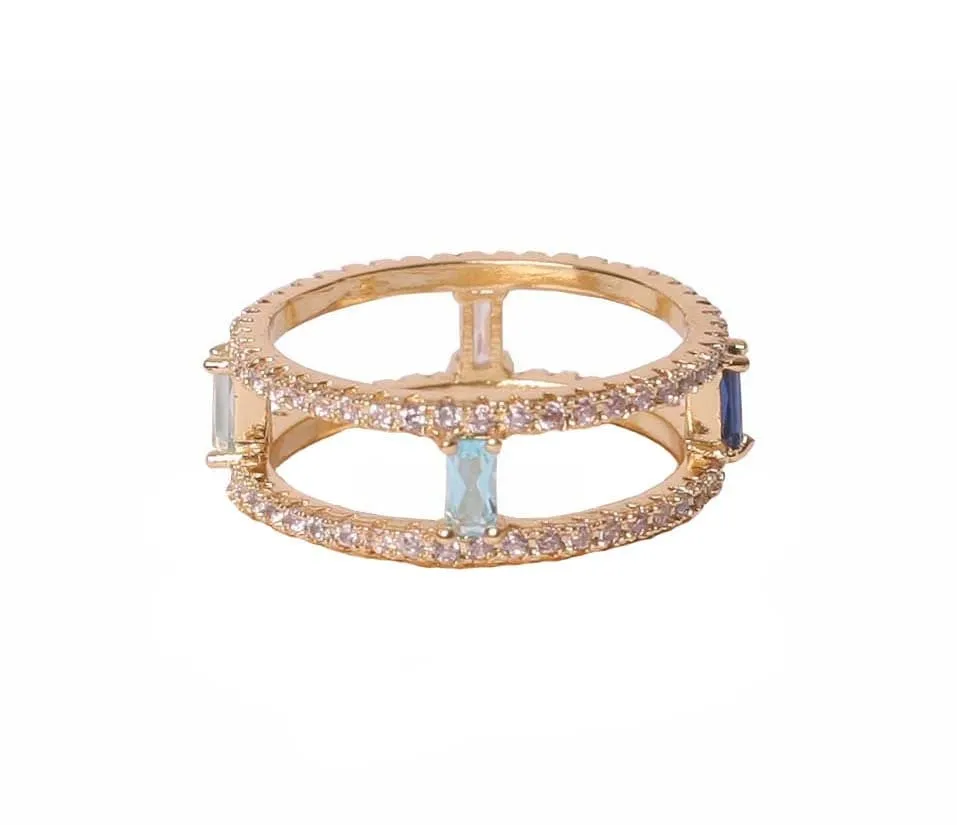 Vita Shiny Gold Double Band Ring