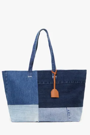 Volie Tote - Washed Denim Patchwork