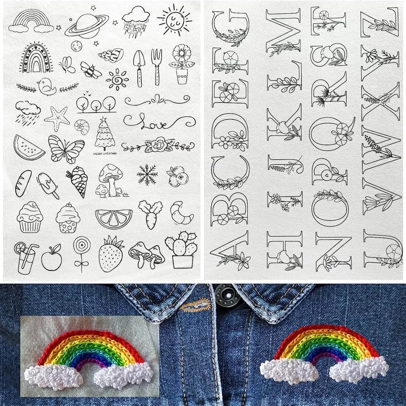 Water Soluble Flower Patterns for Embroidery🎁