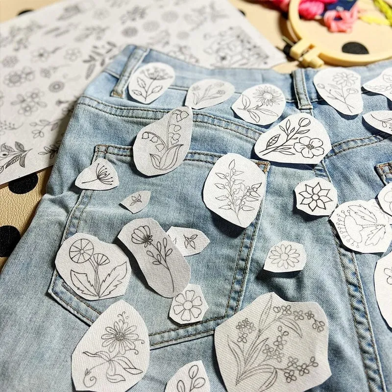 Water Soluble Flower Patterns for Embroidery🎁