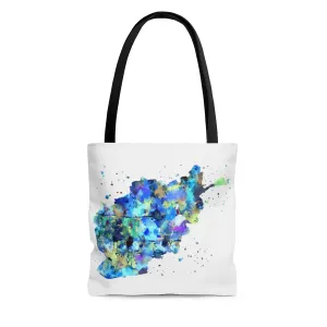 Watercolor Afghanistan Map Tote Bag