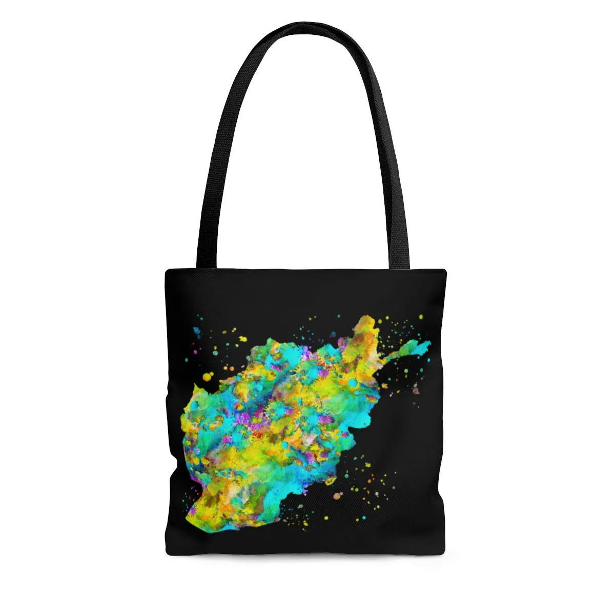 Watercolor Afghanistan Map Tote Bag