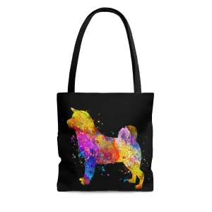 Watercolor Akita Tote Bag