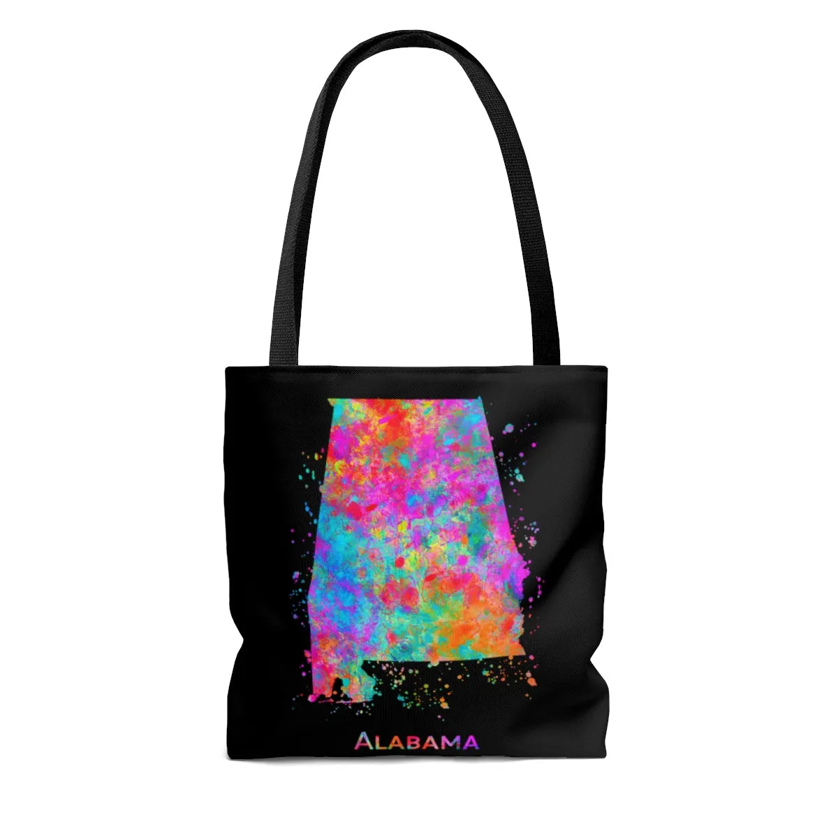 Watercolor Alabama  Map Tote Bag