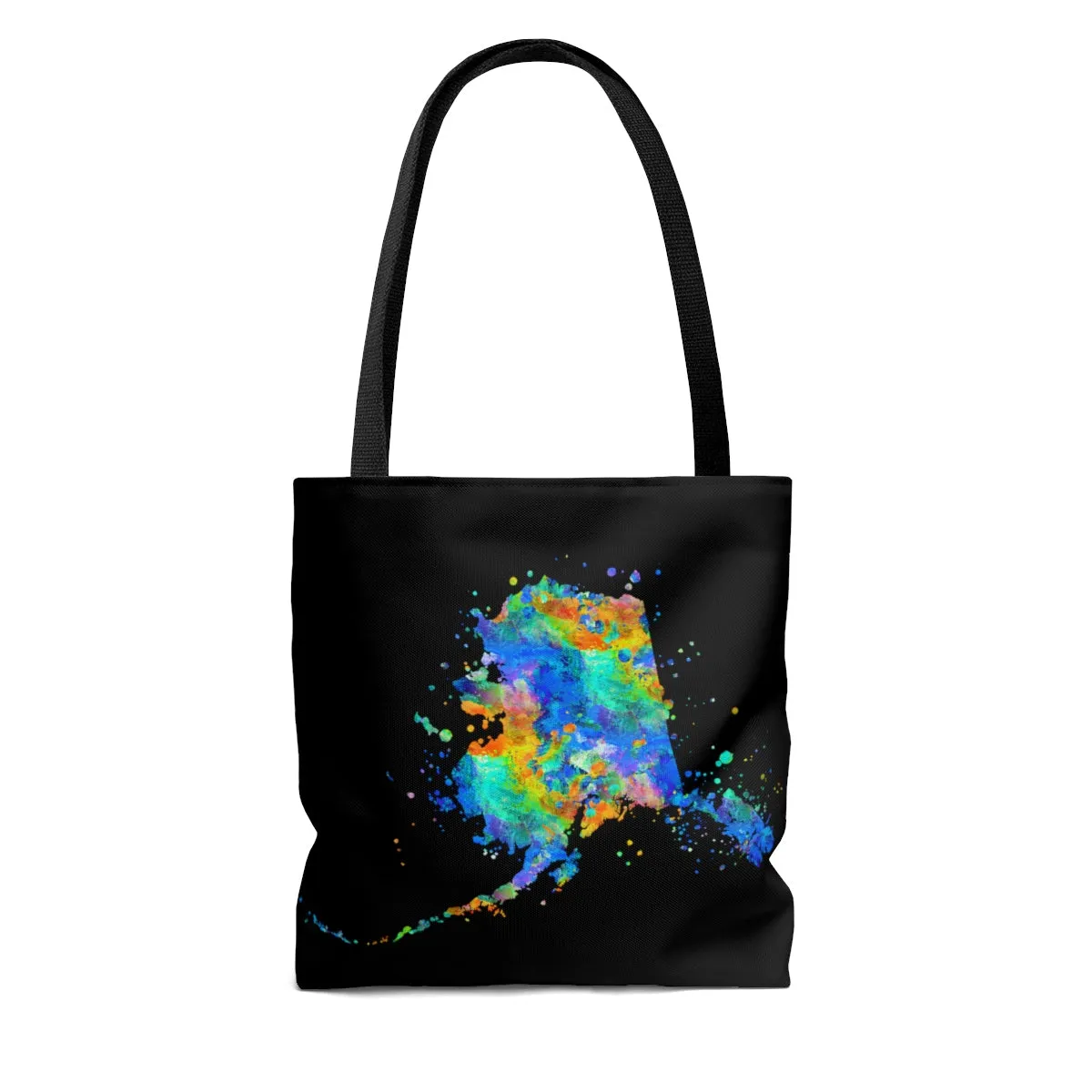 Watercolor Alaska  Map Tote Bag