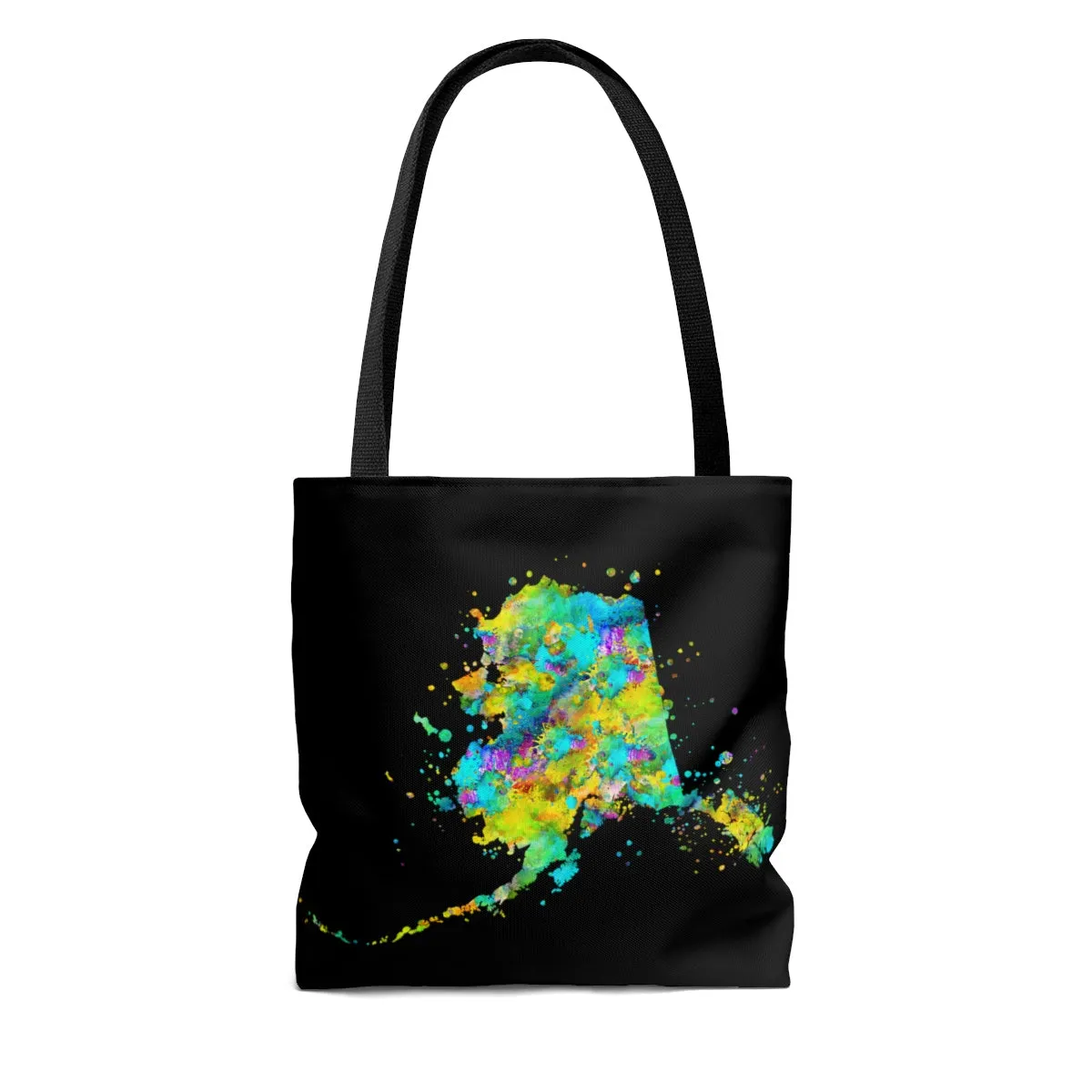 Watercolor Alaska  Map Tote Bag