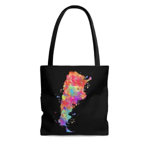 Watercolor Argentina  Map Tote Bag