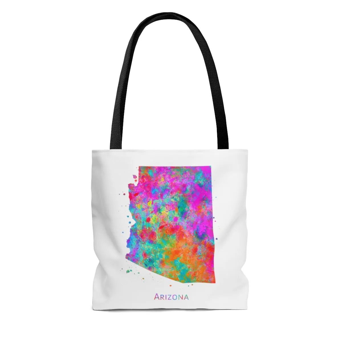 Watercolor Arizona  Map Tote Bag