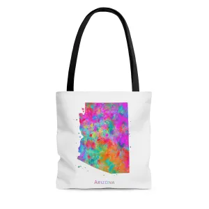 Watercolor Arizona  Map Tote Bag