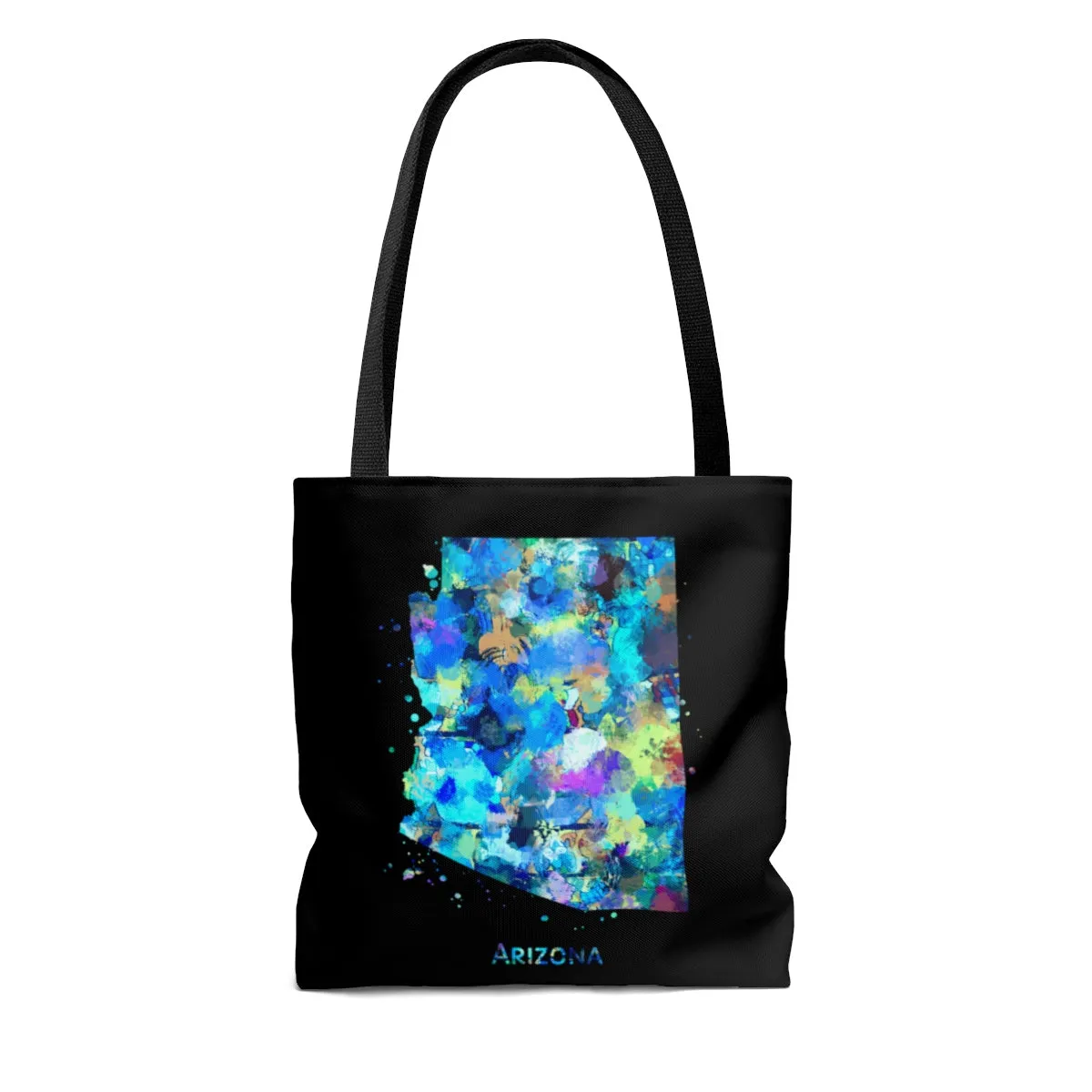 Watercolor Arizona  Map Tote Bag