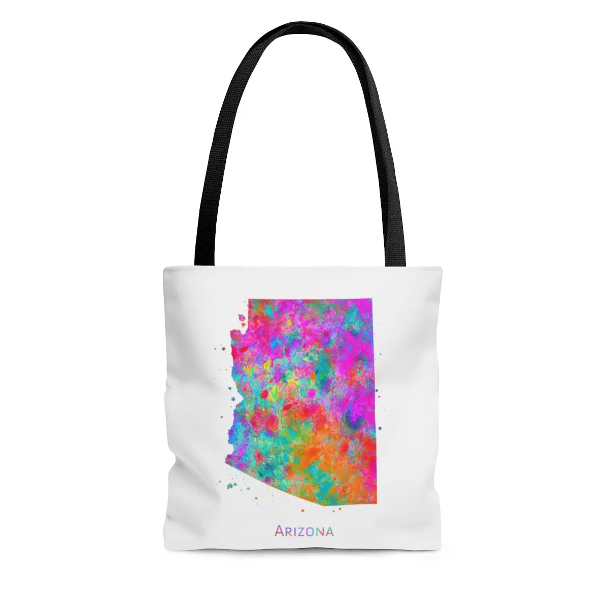 Watercolor Arizona  Map Tote Bag