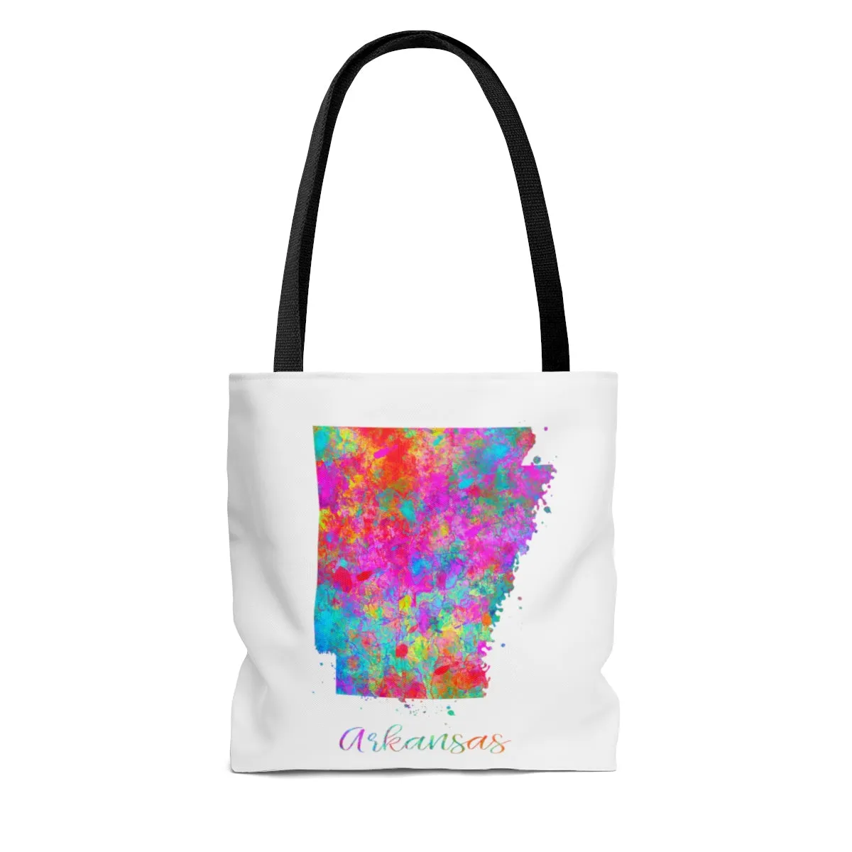 Watercolor Arkansas Map Tote Bag