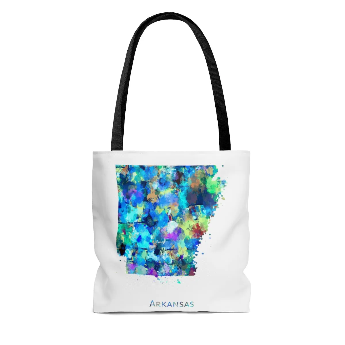 Watercolor Arkansas Map Tote Bag