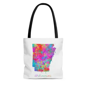 Watercolor Arkansas Map Tote Bag