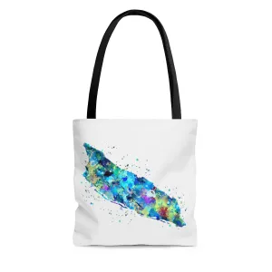 Watercolor Aruba Map Tote Bag